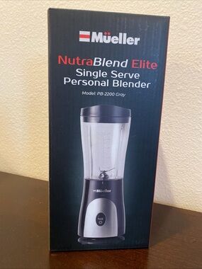 Mueller NutraBlend Elite Personal Blender Shakes Smoothies 15oz Travel PB-2200